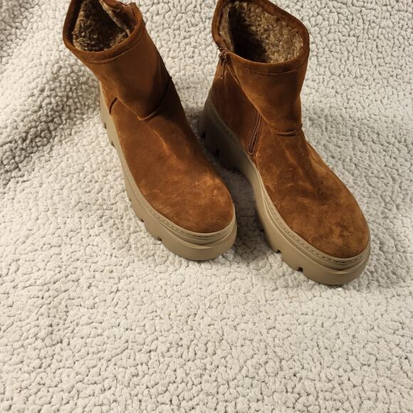 NEW Paul Green Shelly Toffee Soft Suede Leather Boot womens bootie size 9.5 - Picture 4 of 10